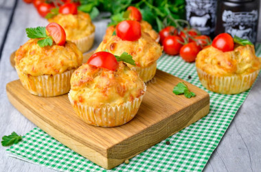 Muffinki z kurczakiem i serem przepis ze zdjęciami krok po kroku i wideo