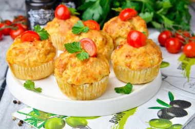 Muffinki z kurczakiem i serem przepis ze zdjęciami krok po kroku i wideo