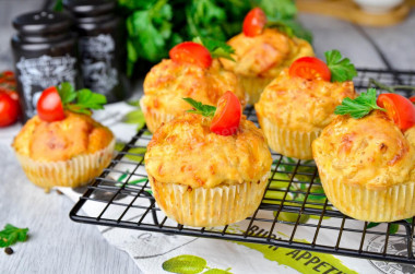 Muffinki z kurczakiem i serem przepis ze zdjęciami krok po kroku i wideo