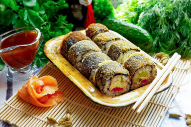 Rolki sushi w tempurze w domu przepis ze zdjęciami krok po kroku i wideo