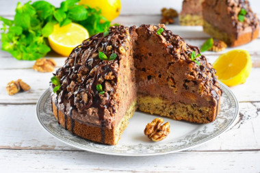 Tort „Pokarm bogów” z orzechami włoskimi przepis ze zdjęciami krok po kroku i wideo