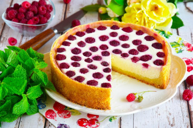 Tarta z malinami i twarogiem przepis ze zdjęciami krok po kroku i wideo