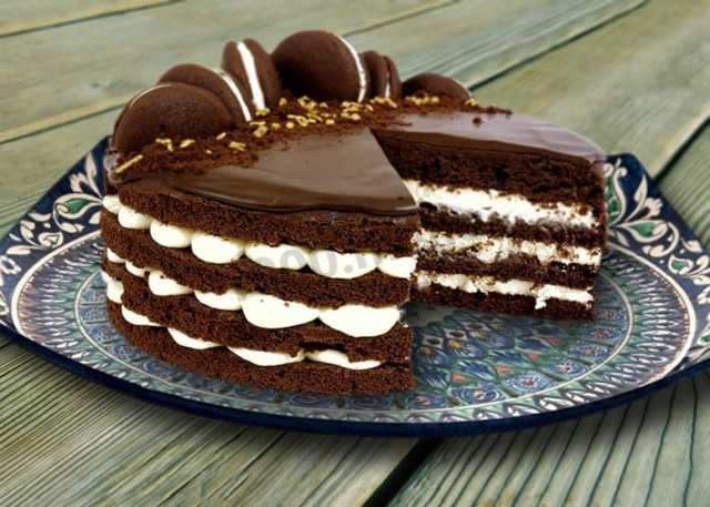 Tort Whoopie Pie z kremem śmietanowym i polewą czekoladową przepis ze zdjęciami krok po kroku i wideo