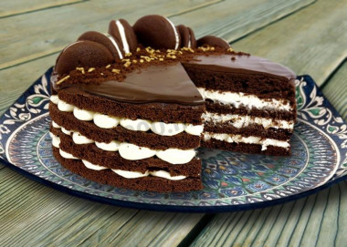 Tort Whoopie Pie z kremem śmietanowym i polewą czekoladową przepis ze zdjęciami krok po kroku i wideo