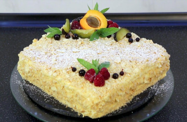 Tort „Napoleon” z kremem śmietankowym o smaku waniliowym przepis ze zdjęciami krok po kroku i wideo