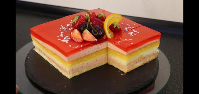 Bezglutenowy tort „Owocowa Opera” przepis ze zdjęciami krok po kroku i wideo