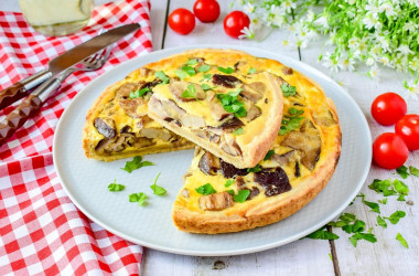 Tarta z grzybami z piekarnika przepis ze zdjęciami krok po kroku i wideo
