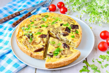 Tarta z grzybami z piekarnika przepis ze zdjęciami krok po kroku i wideo