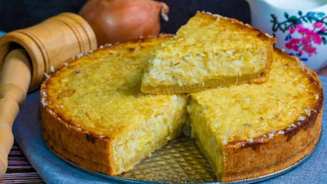 Tarta cebulowa z jajkami i serem przepis ze zdjęciami krok po kroku i wideo