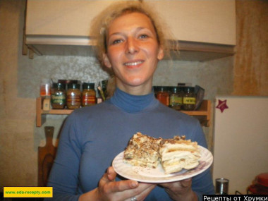 Wytrawny tort Napoleon z pieczarkami przepis ze zdjęciami krok po kroku
