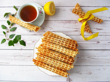 Wafle z radzieckiej wafelnicy przepis ze zdjęciami krok po kroku i wideo