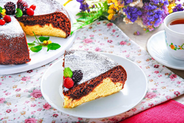 Placek z twarogiem w multicookerze przepis ze zdjęciami krok po kroku