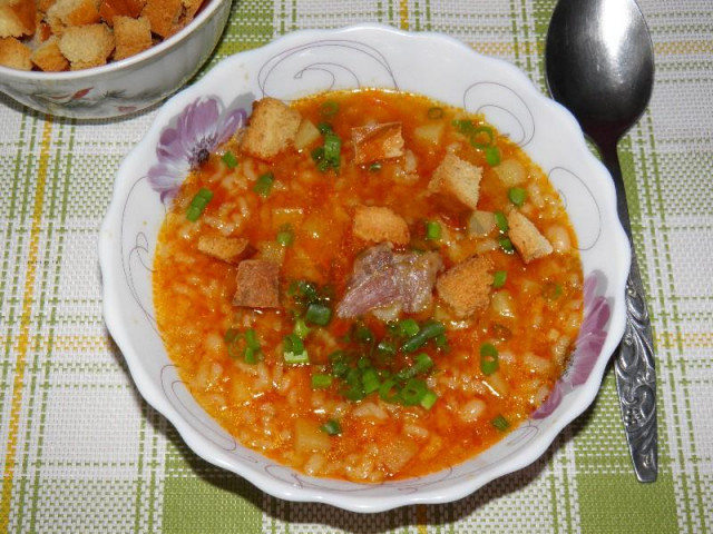 Zupa z ryżem i fasolą w multicookerze przepis ze zdjęciami krok po kroku