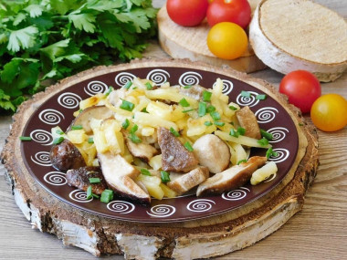 Ziemniaki z borowikami smażone na patelni przepis ze zdjęciami krok po kroku