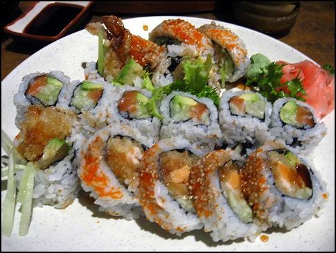 Niebiańskie sushi tempura z głębokiego tłuszczu przepis ze zdjęciami krok po kroku