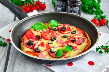 Pizza na patelni w 5 minut przepis ze zdjęciami krok po kroku i wideo
