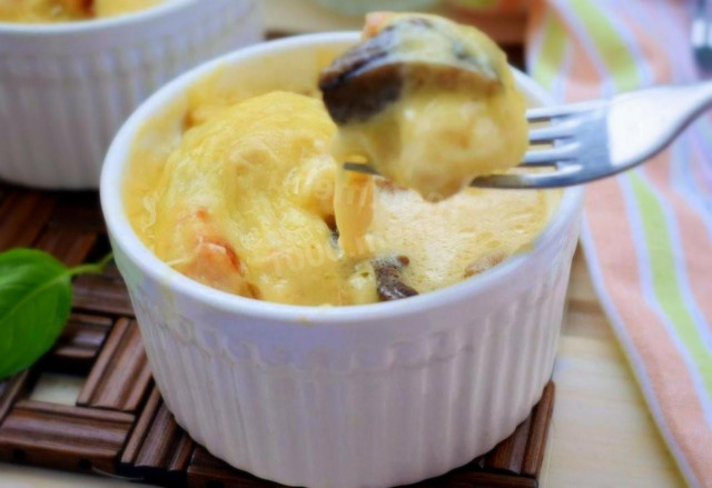 Julienne z grzybami w mikrofalówce przepis ze zdjęciami krok po kroku
