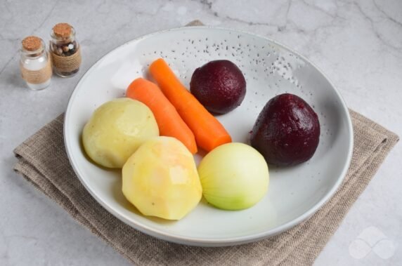 Vinaigrette z kukurydzą: zdjęcie przygotowania przepisu, krok 1 Vinaigrette z kukurydzą: zdjęcie przygotowania przepisu, krok 1