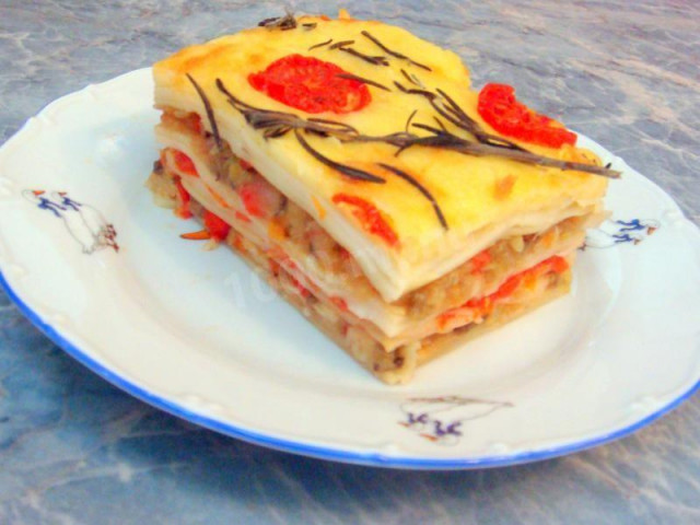 Lasagne warzywna z bakłażanem, cukinią i mozzarellą przepis ze zdjęciami krok po kroku