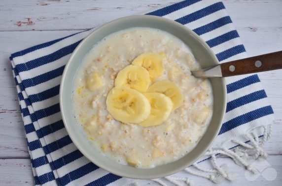 Płatki owsiane dla dzieci z bananem: zdjęcie przygotowania przepisu, krok 7