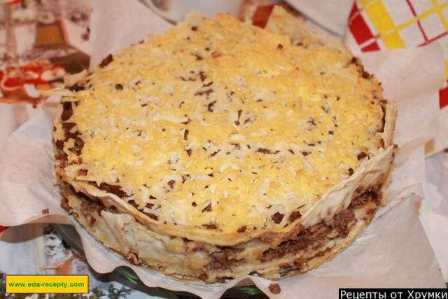 Lasagne z mielonym kurczakiem i lawaszem przepis ze zdjęciami krok po kroku