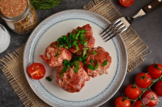 Mitbole z serem feta w pomidorach: zdjęcie przygotowania przepisu, krok 6