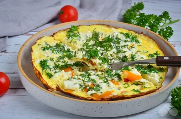 Omlet z papryką i fetą