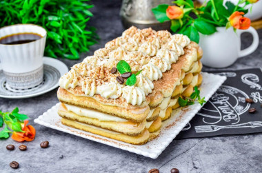 Klasyczny tort tiramisu z biszkoptami i mascarpone przepis ze zdjęciami krok po kroku i wideo
