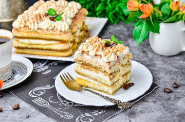 Klasyczny tort tiramisu z biszkoptami i mascarpone przepis ze zdjęciami krok po kroku i wideo