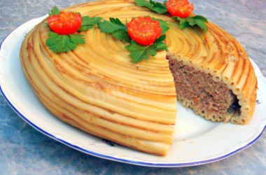 Timbale mięsne z pieczarkami przepis ze zdjęciami krok po kroku