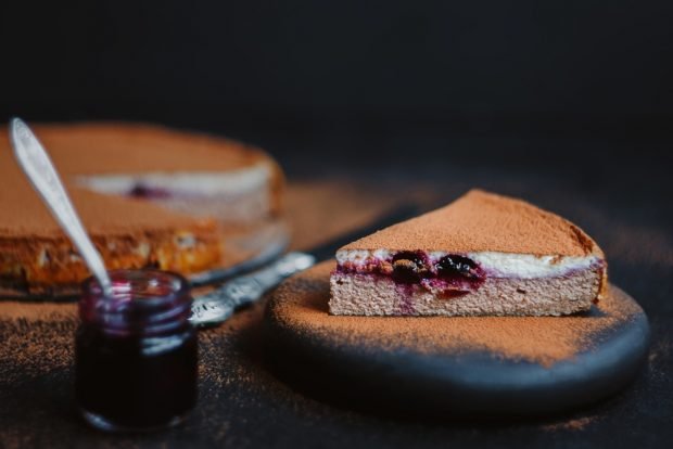 Zapiekanka z twarogiem z kakao i dżemem-prosty i pyszny przepis, jak gotować krok po kroku