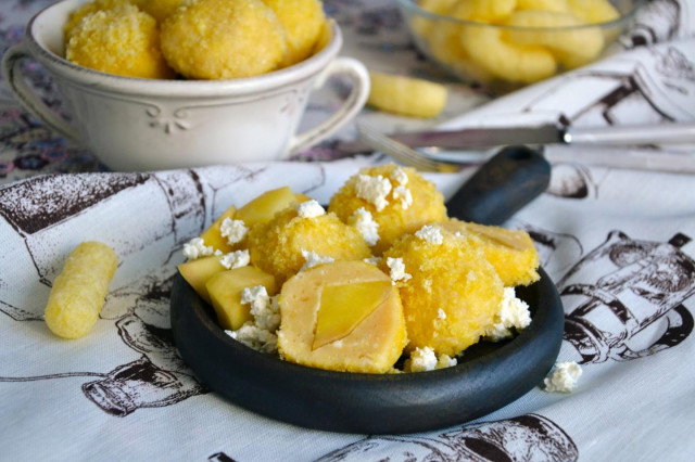 Knedle twarogowe z mango przepis ze zdjęciami krok po kroku i wideo