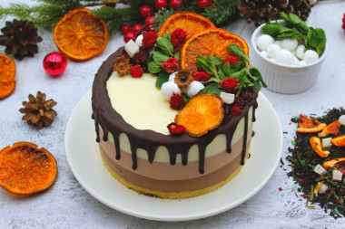 Cheesecake „Trzy czekolady” bez pieczenia przepis ze zdjęciami krok po kroku