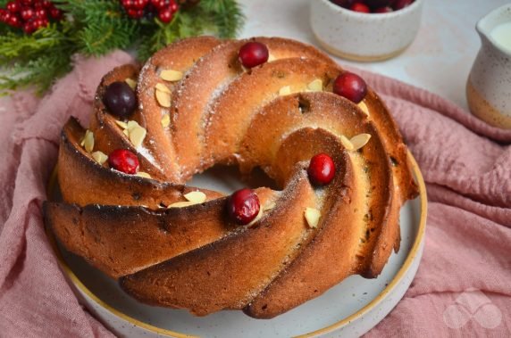 Świąteczna babeczka z żurawiną: zdjęcie przygotowania przepisu, krok 9