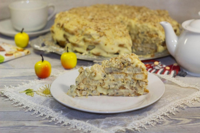Tort „Napoleon” z ciastek francuskich z kremem mlecznym przepis ze zdjęciami krok po kroku i wideo