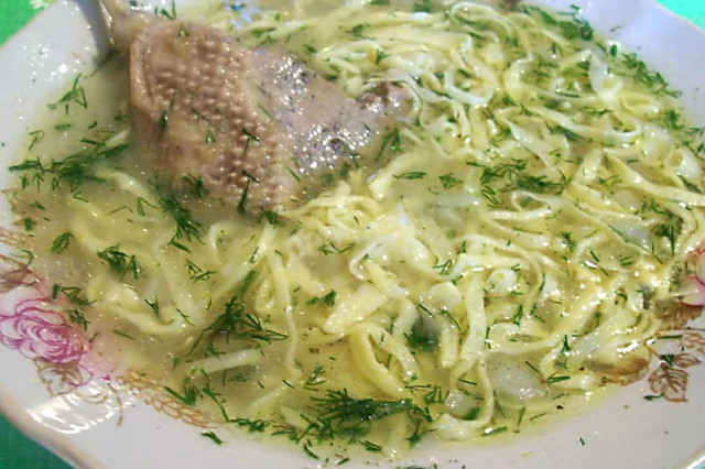 Zupa z kaczki z domowym makaronem, zieleniną i przyprawami przepis ze zdjęciami krok po kroku i wideo
