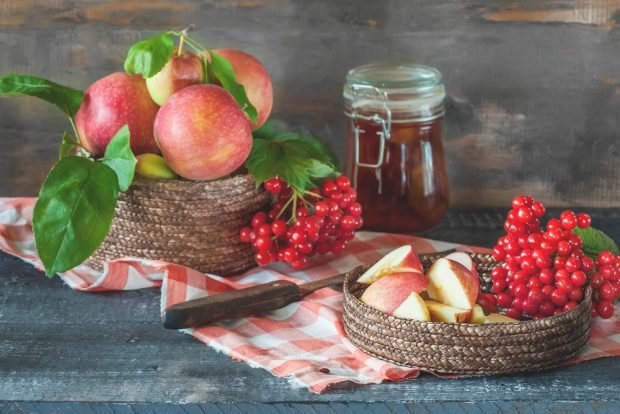 Dżem z jabłek i kaliny-prosty i pyszny przepis na gotowanie krok po kroku