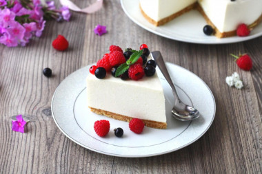 Cheesecake z żelatyną bez pieczenia przepis ze zdjęciami krok po kroku i wideo