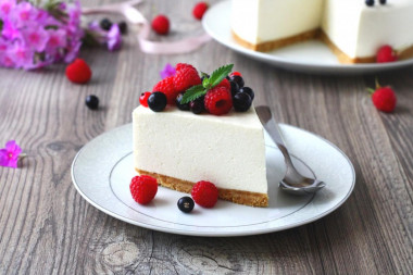 Cheesecake z żelatyną bez pieczenia przepis ze zdjęciami krok po kroku i wideo
