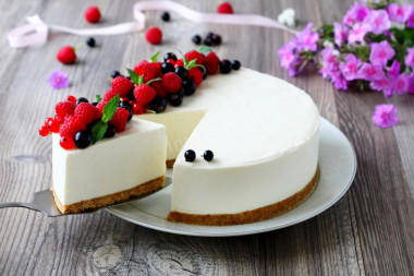 Cheesecake z żelatyną bez pieczenia przepis ze zdjęciami krok po kroku i wideo