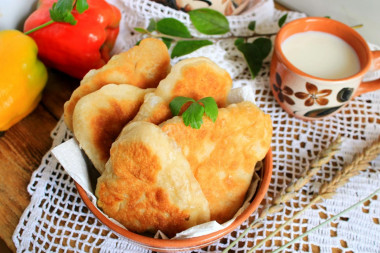 Pierożki na kefirze smażone na patelni przepis ze zdjęciami krok po kroku i wideo