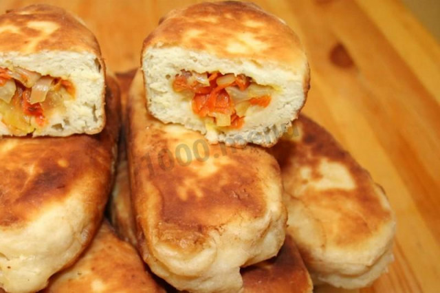 Smażone pierożki bez drożdży z kapustą i marchewką przepis ze zdjęciami krok po kroku i wideo