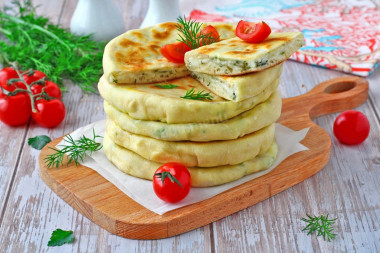 Placki z serem na kefirze z patelni przepis ze zdjęciami krok po kroku i wideo