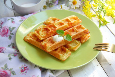 Gofry serowe z gofrownicy przepis ze zdjęciami krok po kroku i wideo